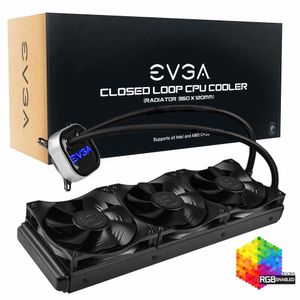 Enfriamiento Líquido EVGA CLC 360mm All-in-One, RGB LED, 3x120mm PWM Fans