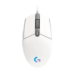 Mouse Gamer Logitech G203 RGB LIGHTSYNC, 6 botones programables, 8.000 DPI, White