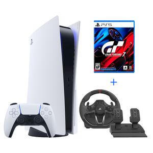 Consola PlayStation 5 Bundle + Volante Hori Apex Racing Wheel + Gran Turismo 7